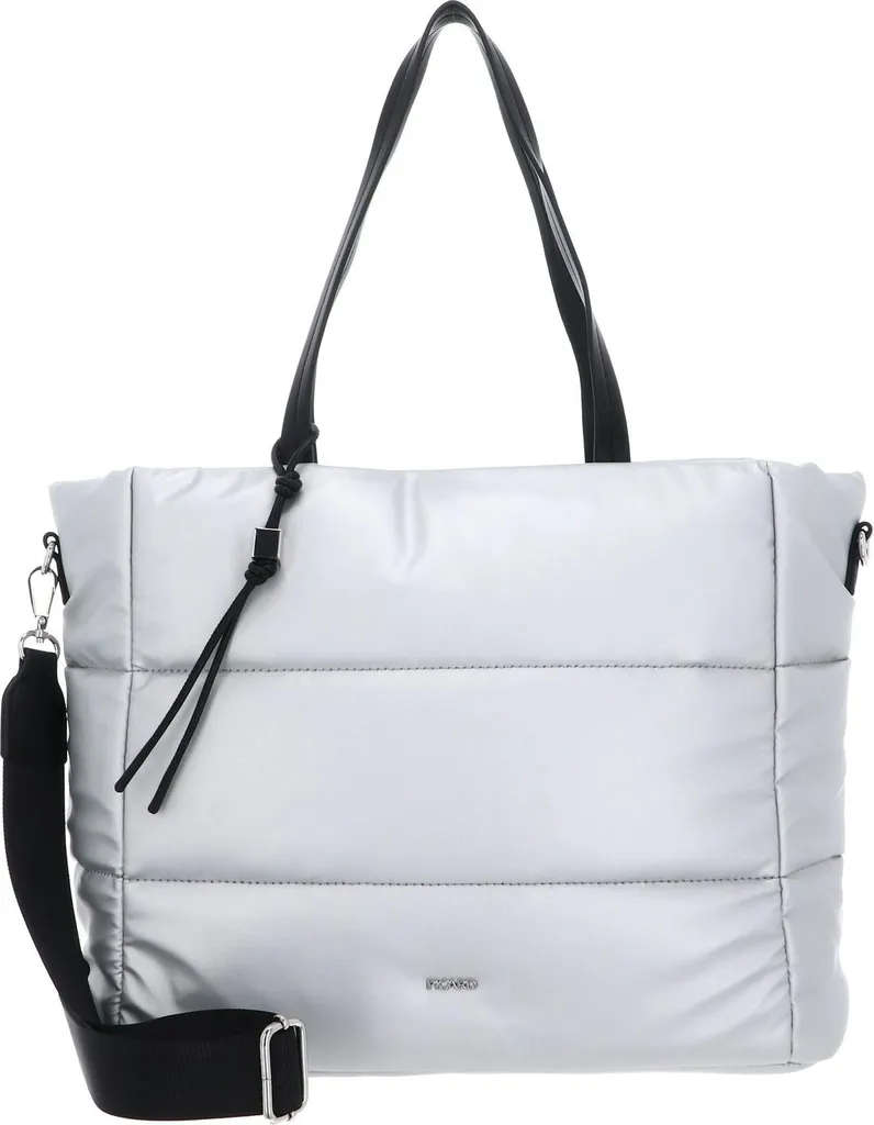 Sac Shopper Sportify Argenté Picard - Grand Cabas à Épaule Look Métallisé