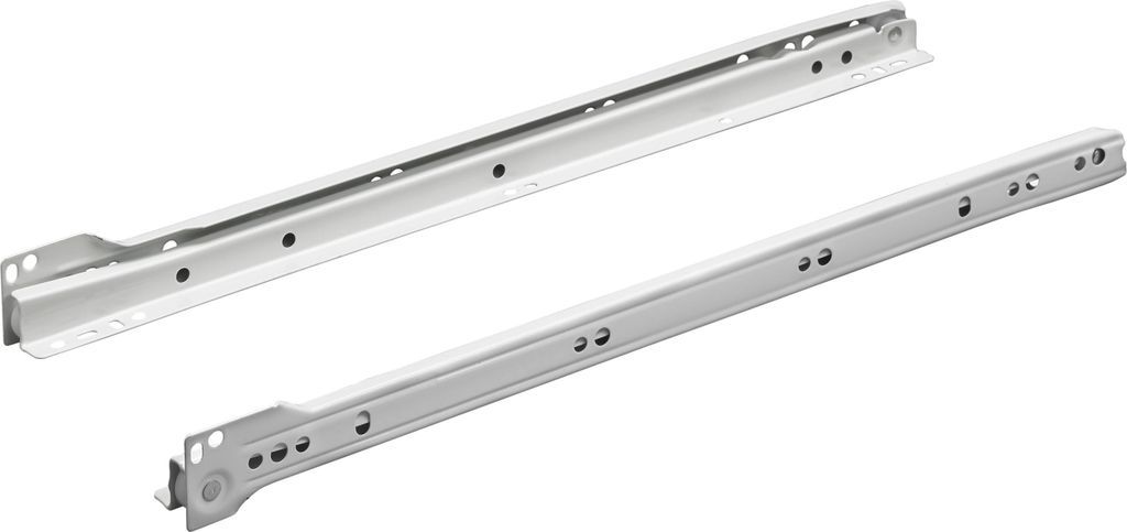 Hettich Rollschubführung Teilauszug FR 302 aufliegend 300mm 1 Paar, weiß 9220053