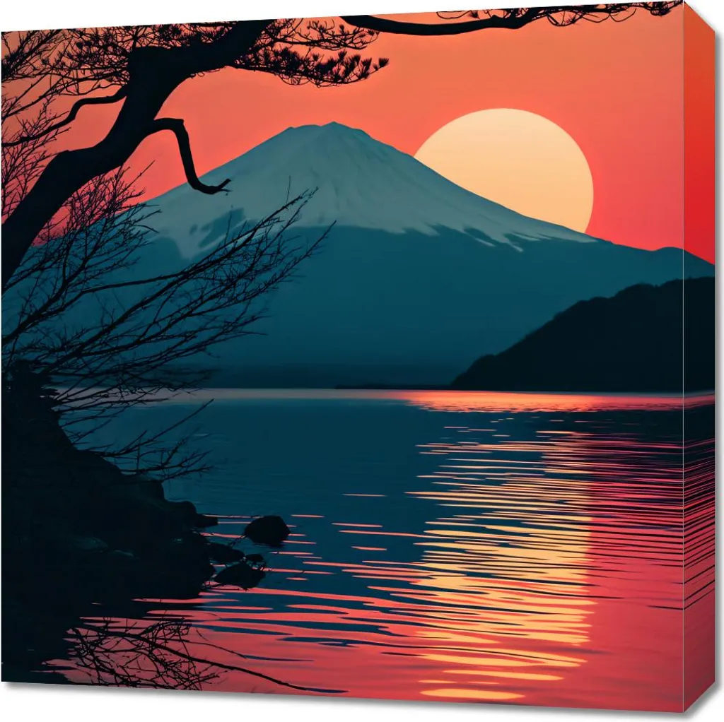 Stampa su Tela Montagna di Sera 60x60 cm - Alta Resistenza UV