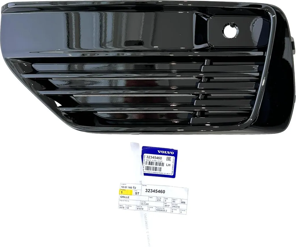 Calandre Noire Brillante Volvo XC90 II R-Design Gauche Qualité OE