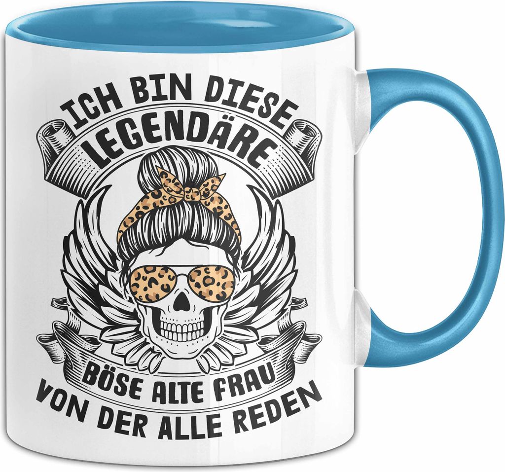 Ich Bin Diese Legendäre Böse Alte Frau Tasse Geschenk Coole Oma Tante Geschenkidee (Blau)