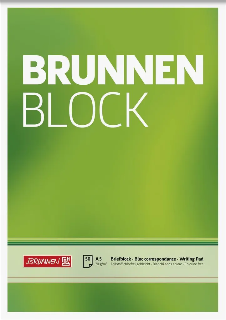 Fini le Manque de Papier : Pack 10 Blocs A5 BRUNNEN 1052426 Uni 50 Pages