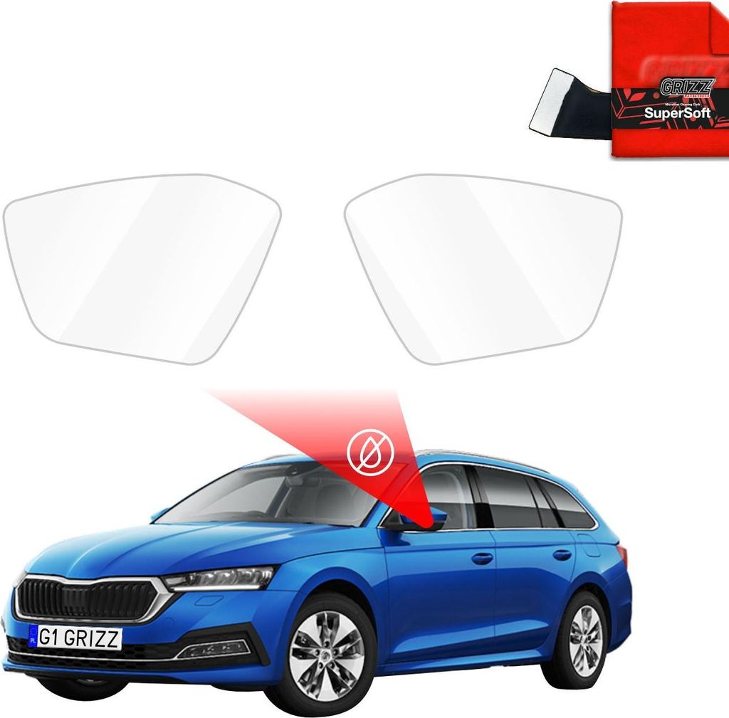 Regenschutzfolie Grizz Protector für Außenspiegel - Skoda Octavia 4 (2020-2025)