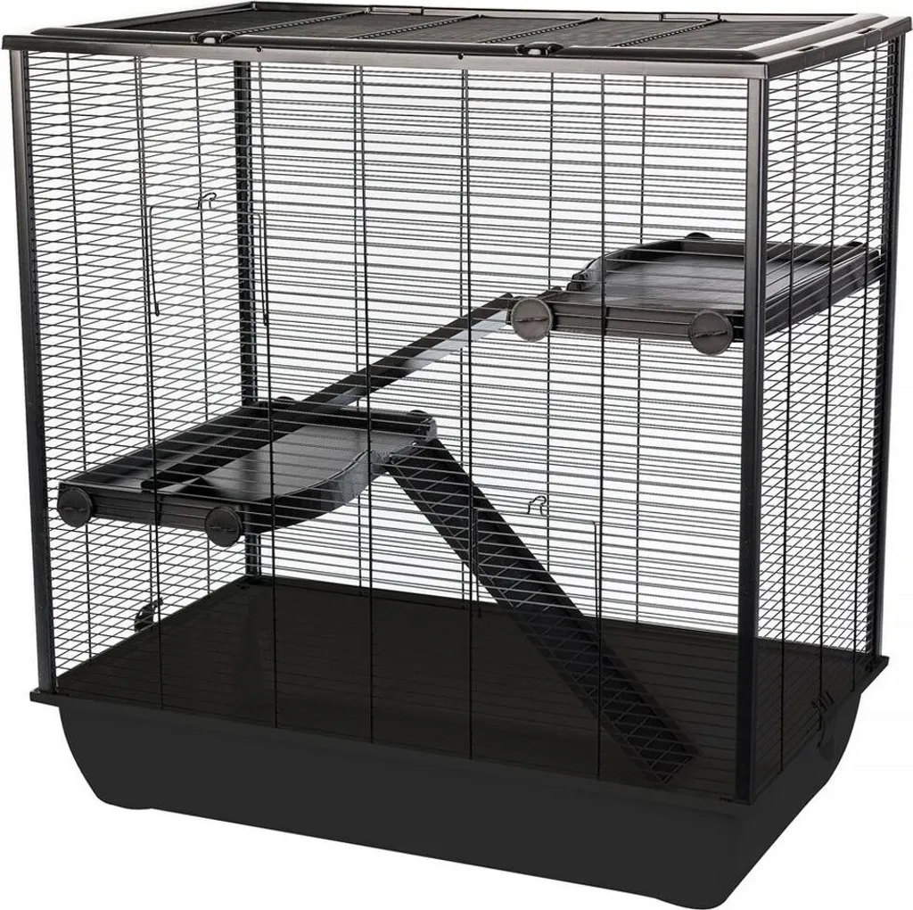 Gabbia Inter-Zoo G306ACTB: Design Moderno Metallo/Plastica 80x80