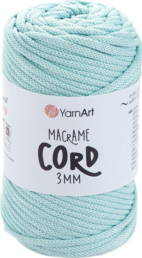 Yarn Art Macrame Cord 3 mm 85 m 775 Light Blue Schnur Produktbild 