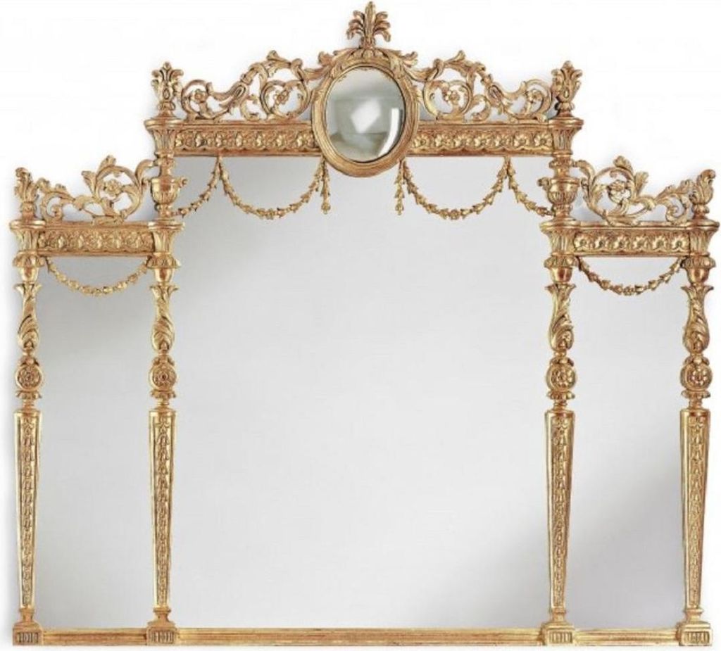 Casa Padrino Luxus Barock Spiegel Gold - Italienischer Barockstil Wandspiegel - Prunkvolle Luxus Möbel im Barockstil - Barock Möbel - Luxus Quali...