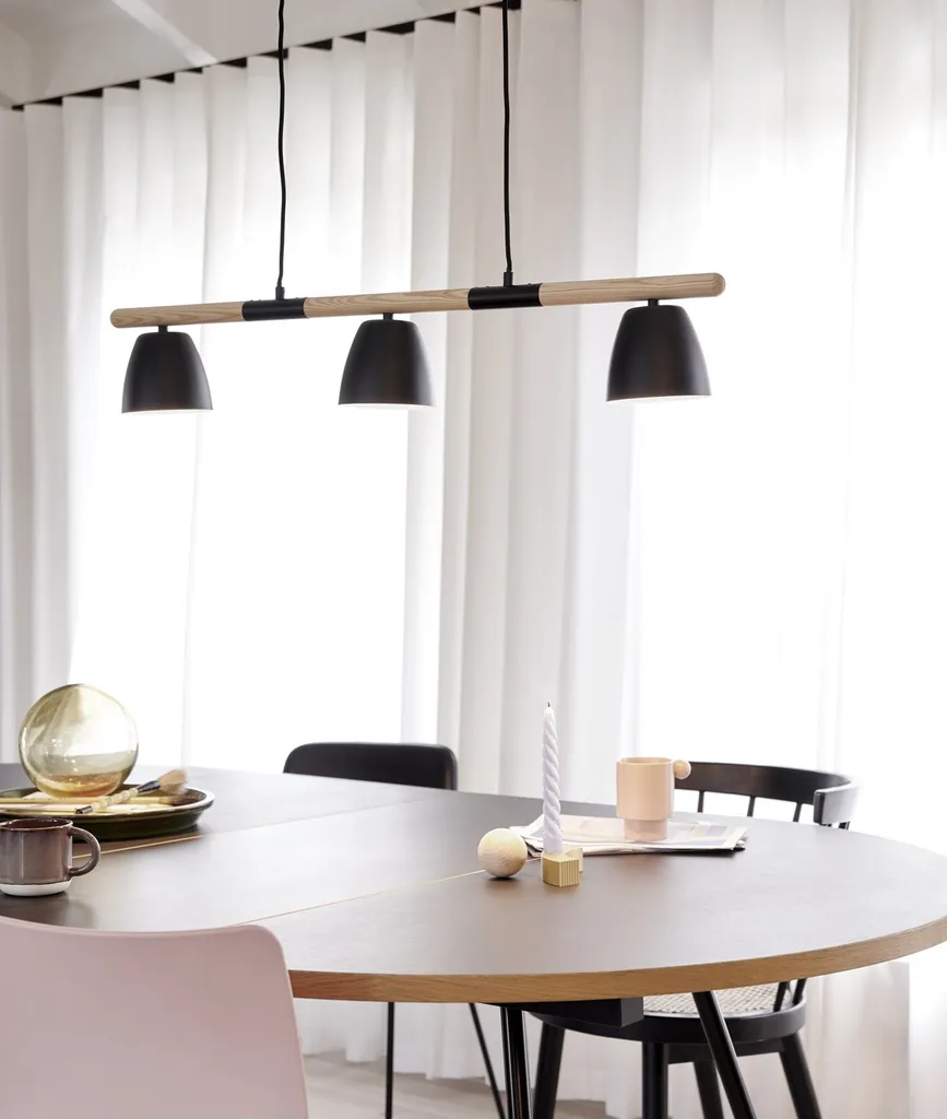 Lustre 3 Spots GU10 Noir Theo - Solution Éclairage Intense et Moderne - 3