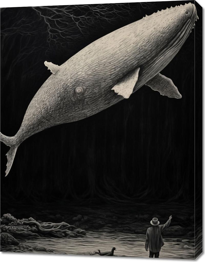 Bild 70x90cm Weißer Wal