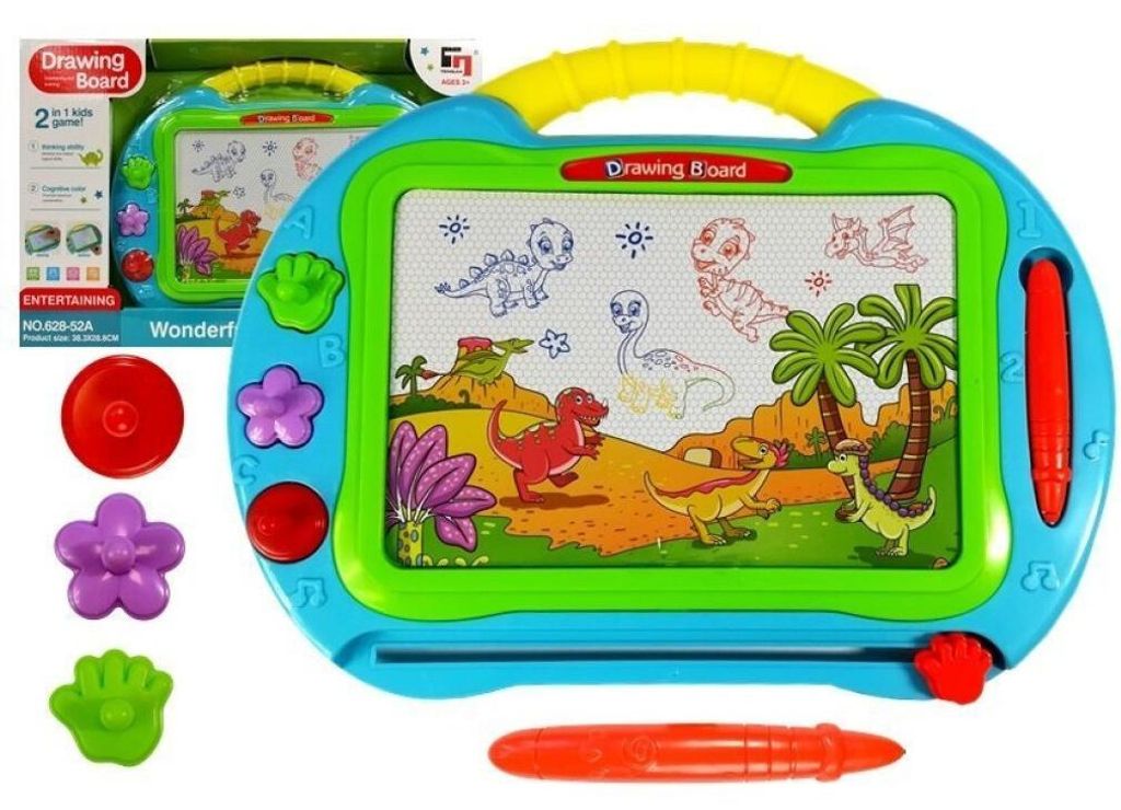 Leantoys Magnetische Zeichentafel mit Stempeln