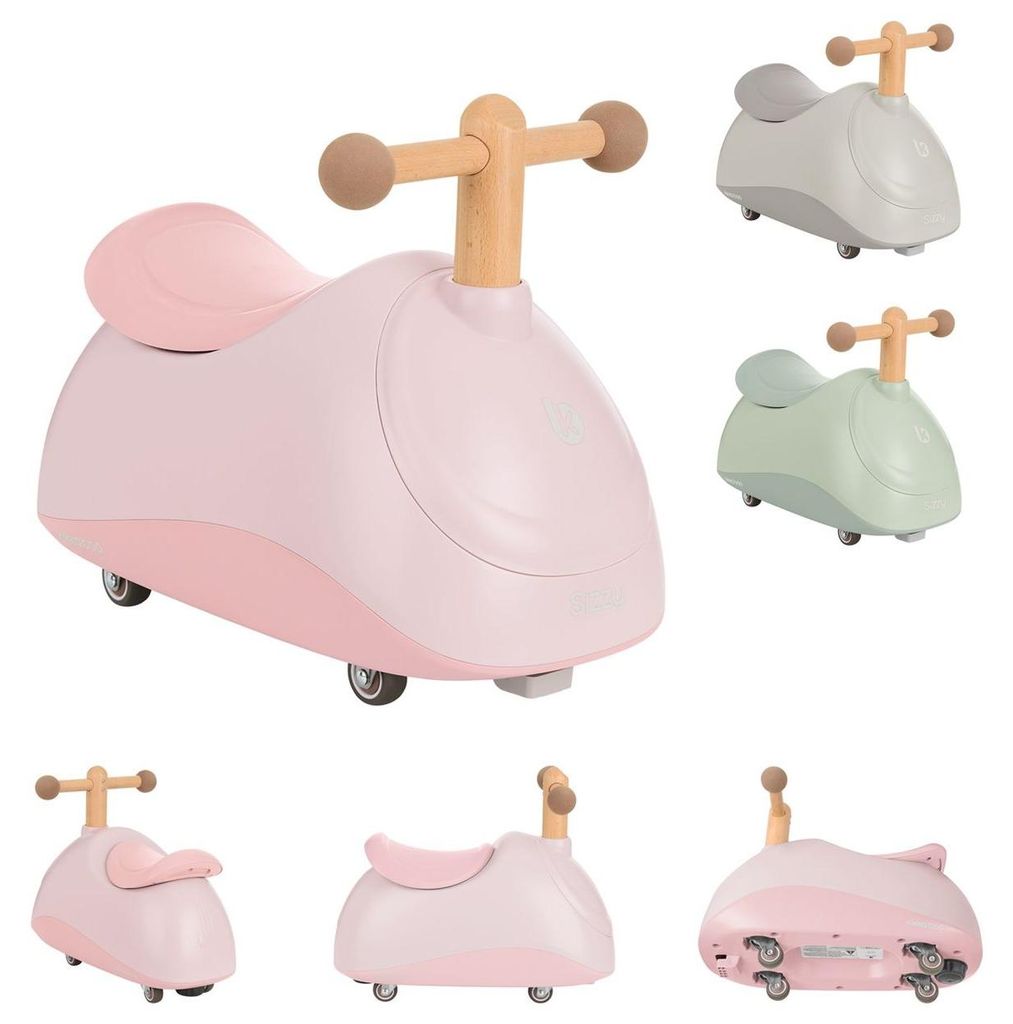 Kikkaboo Rutschfahrzeug Sizzy 4 Räder Griff aus Buchenholz Produktbild 