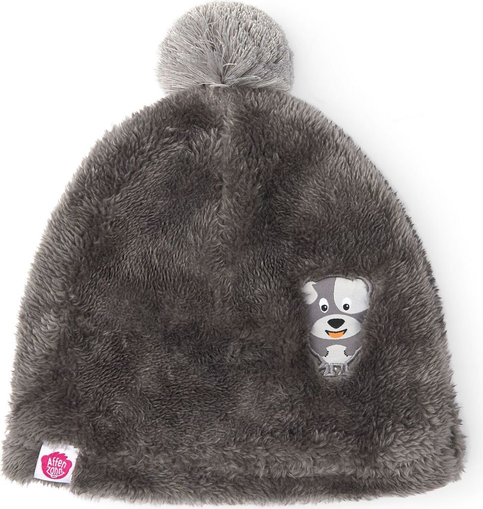 Affenzahn Mütze Beanie Hund grau