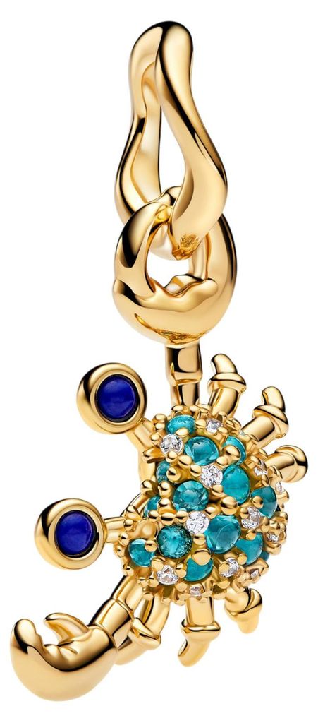 PANDORA MOMENTS Charm a forma di granchio placcato in oro Immagine del prodotto 