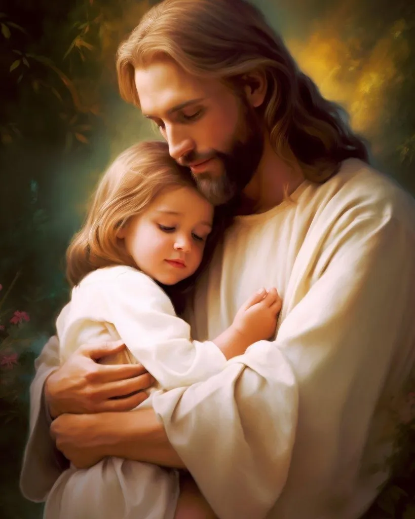 Broderie au diamant Jésus le bienveillant 45x55 cm - Kit complet DIY