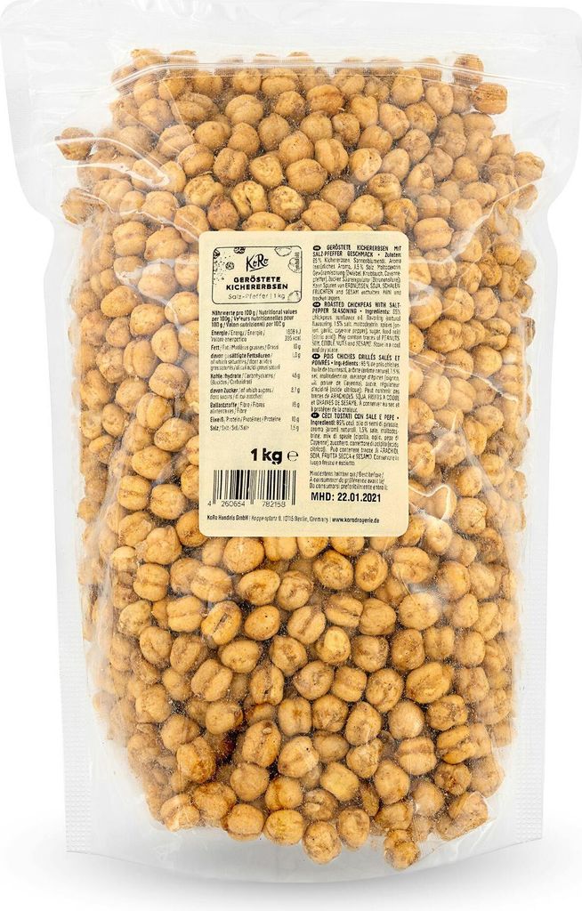 KoRo I Geröstete Kichererbsen mit Salz und Pfeffer 1 kg Produktbild 