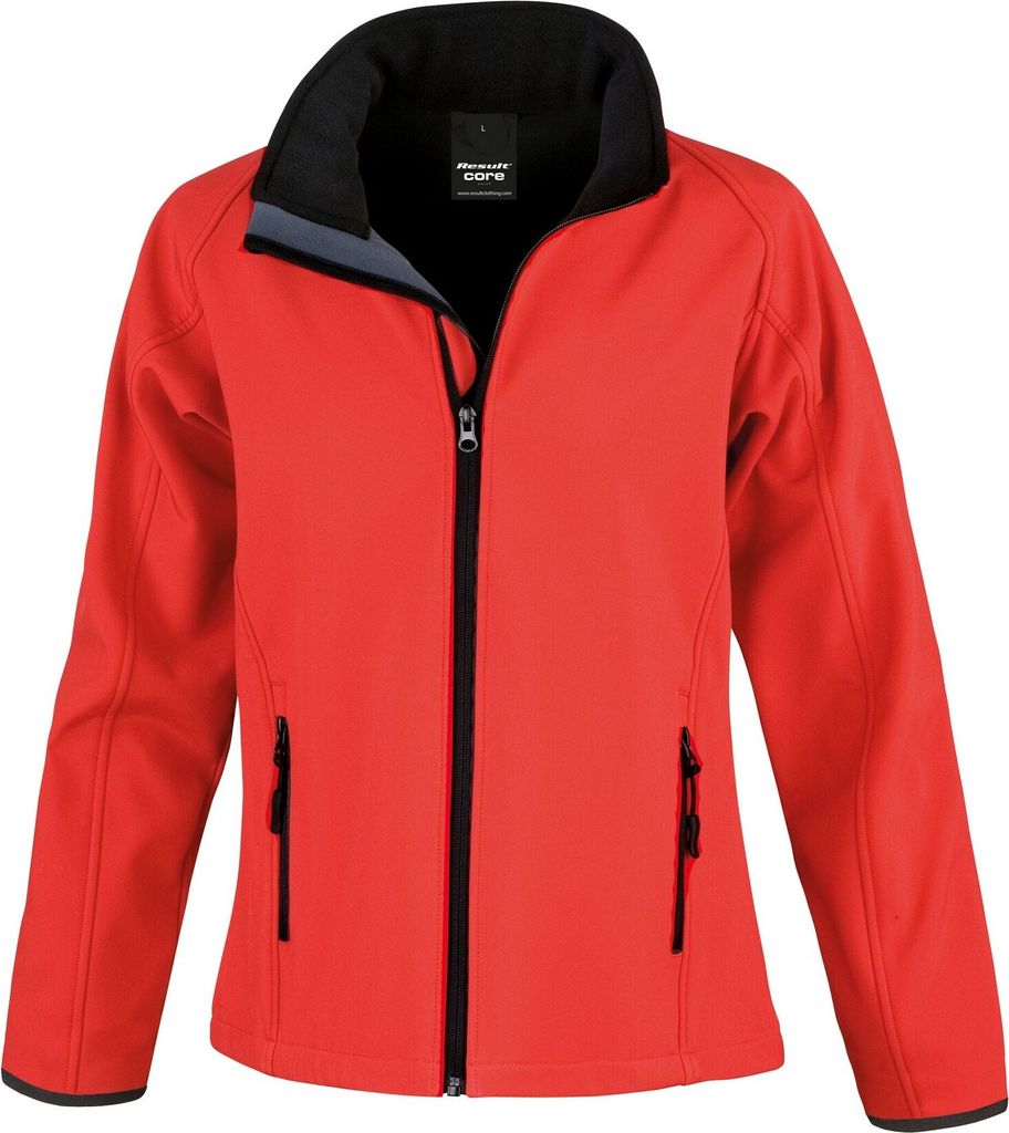 Result Core - Softshelljacke Zum Bedrucken für Damen BC5519 (S) (Rot/Schwarz)