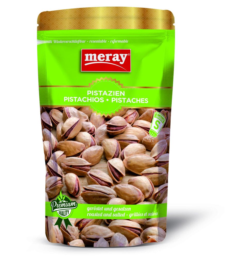 MERAY Pistazien in der Schale Geröstet & Gesalzen 150g Produktbild 