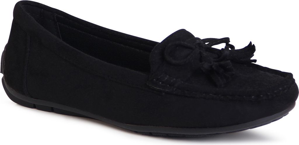 topschuhe24 3141 Damen Velours Mokassins Komfort Slipper , Farbe:Schwarz, Größe:37 EU
