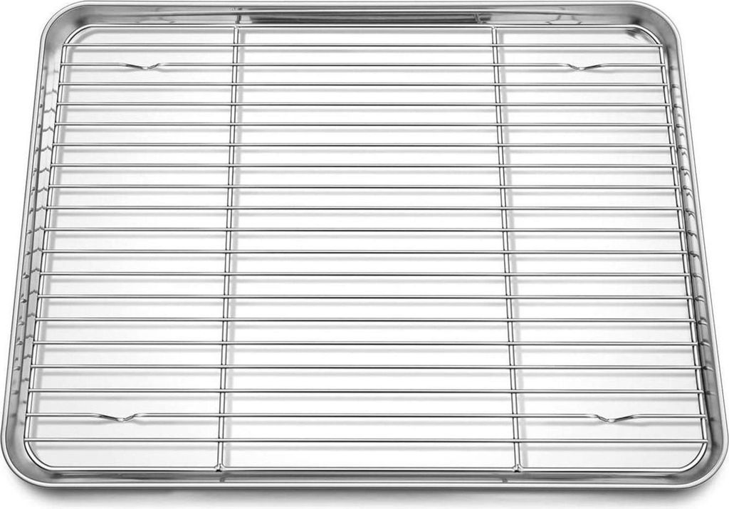 Teglia con griglia di raffreddamento in acciaio inox Immagine del prodotto 