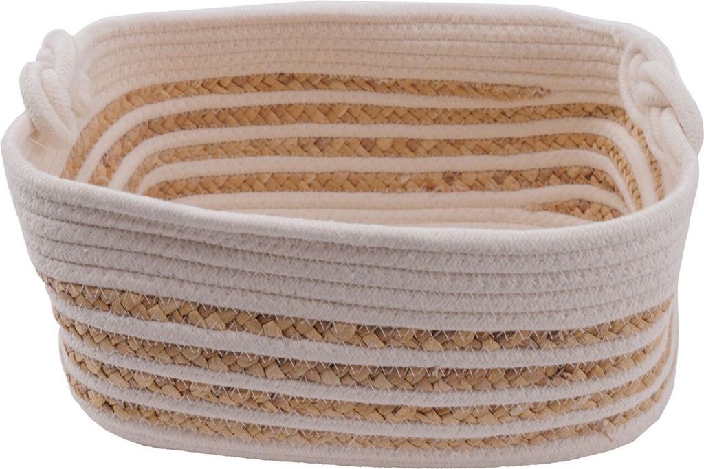 TrendLine Aufbewahrungskorb 34 x 24 x 15 cm natur weiß Produktbild 1