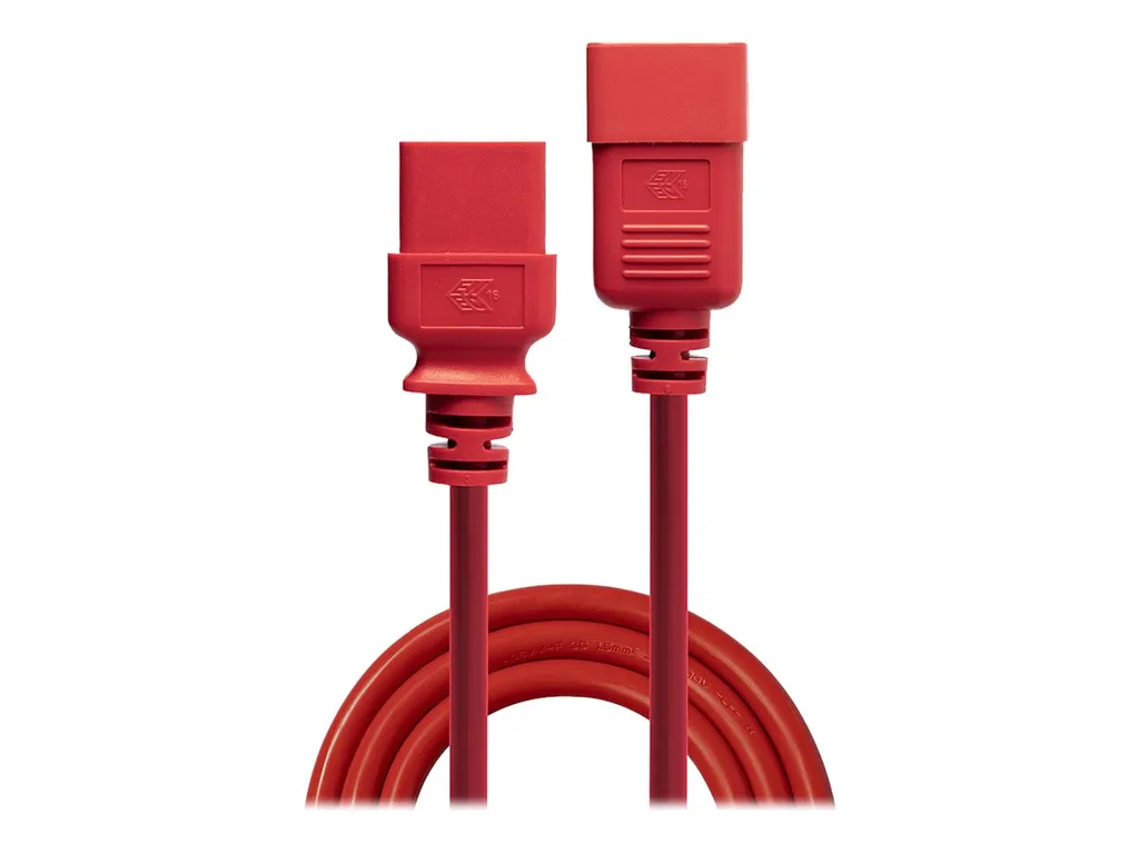 LINDY Prolunga di rete IEC da C19 a C20 rosso 3m esterno sfuso - 4