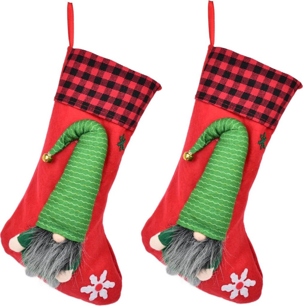 Strumpf mit Elfchen 42 x 22 cm, 2er-Set