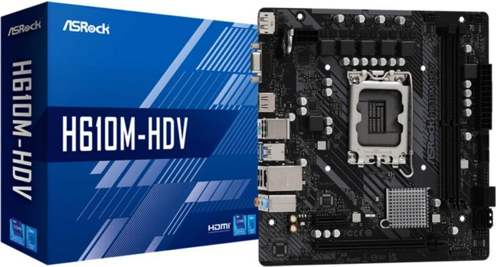 Asrock H610M-HDV Intel H610 LGA 1700 micro ATX Produktbild 