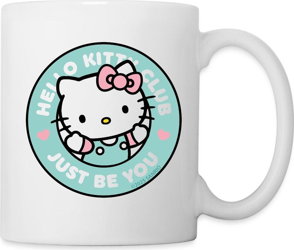 Spreadshirt Hello Club Kitty Just Be You Tasse, One size, Weiß