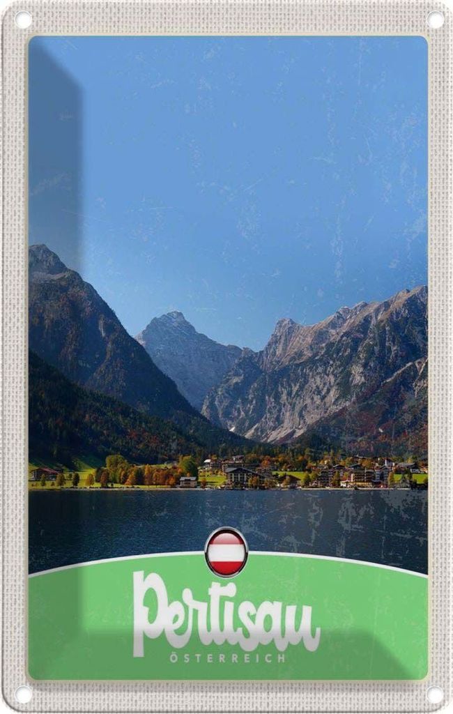 vianmo Blechschild 18x12 cm Pertisau Österreich Seesicht Bildmotiv Reisemotiv Abenteuer Reisen Urlaub