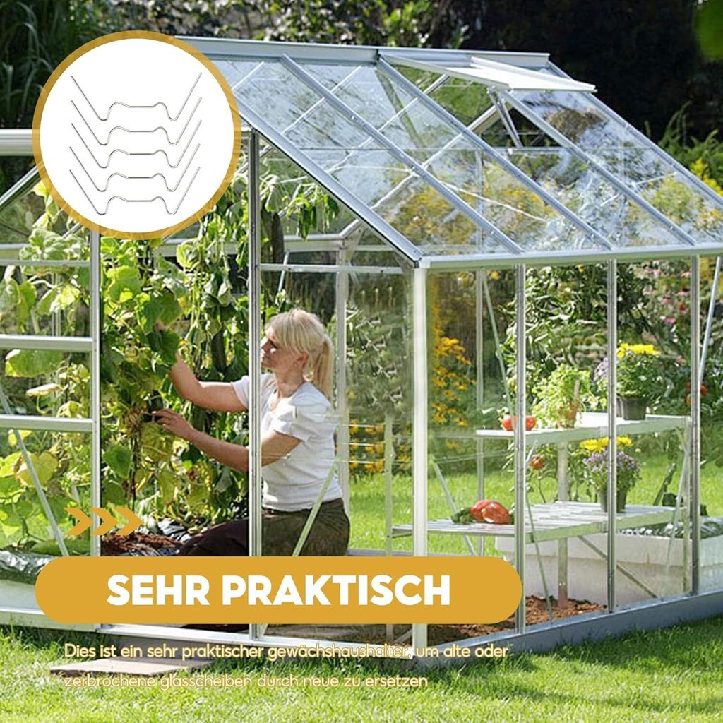 Gardman Gewächshausklammern Typ W – 25 Stück, Rostfrei Und Verzinkt