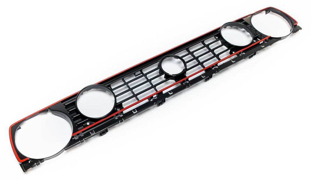 Kühlergrill Sportgrill Grill Rahmen Rot für VW Golf 2 II MK2 84-92 – Produktansicht