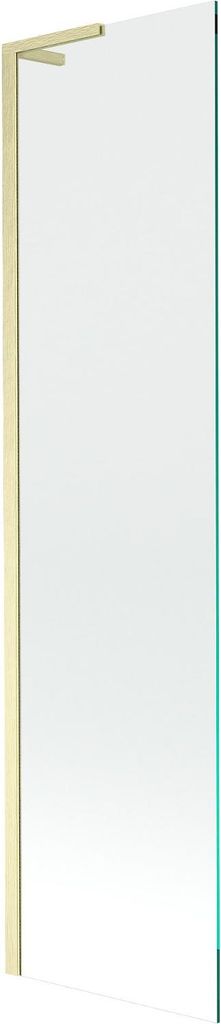 Mexen Next L Badewannenwand 1-flügelig 50 x 150 cm, transparent, gebürstetes Gold - 895-050-000-03-00-55