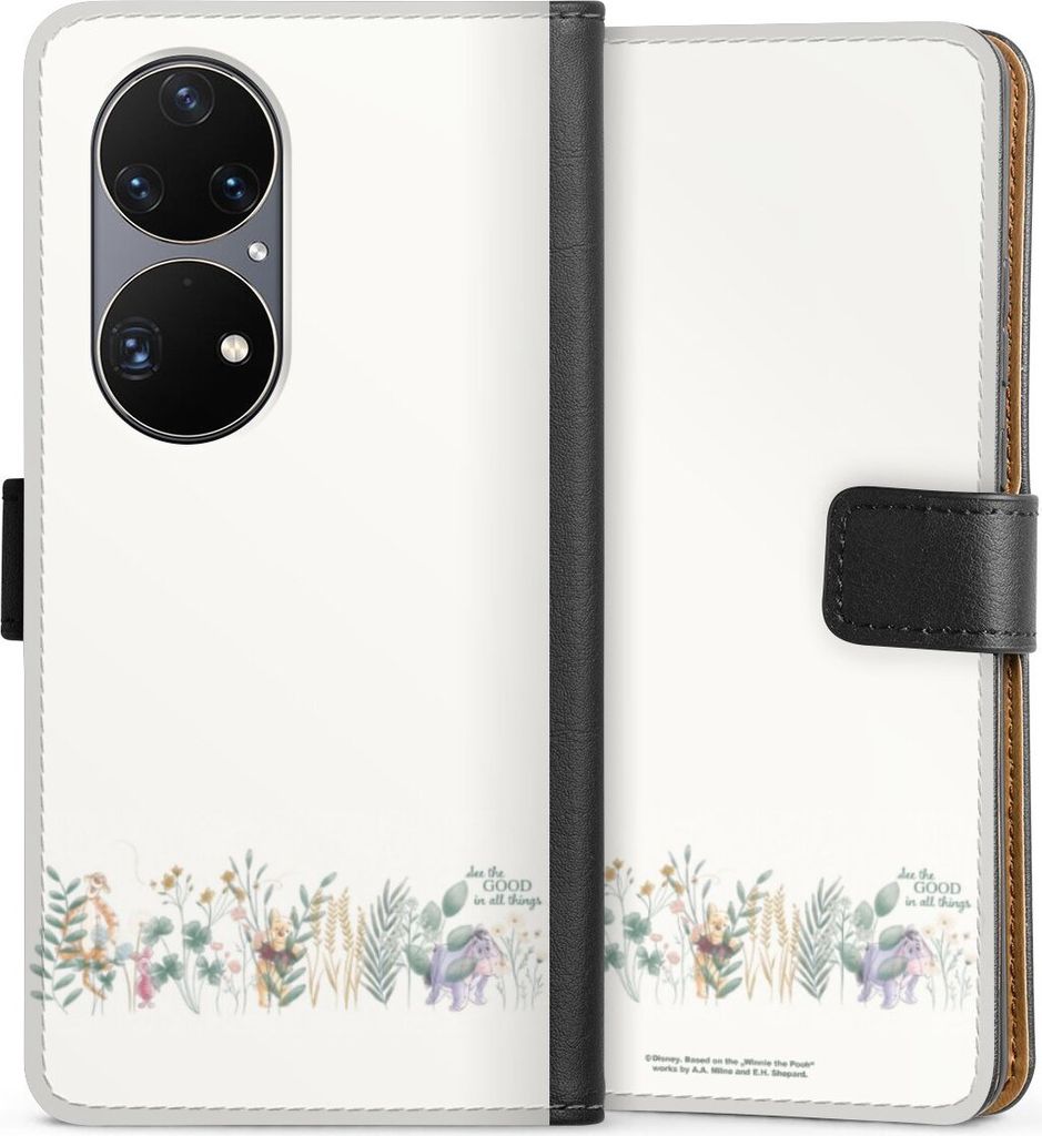 DeinDesign Klapphülle für Huawei P50 Pro Handytasche Lederhülle Tasche Disney Winnie Puuh Eukalyptus