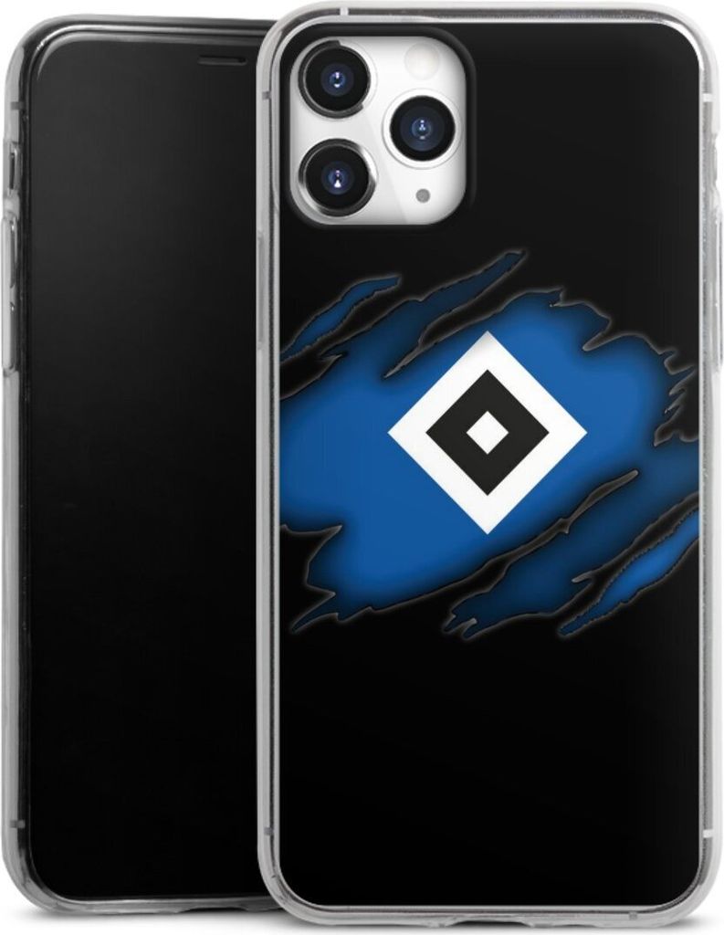 DeinDesign Slim Hülle für Apple iPhone 11 Pro Silikon Case Ultra Dünn Handyhülle HSV Hamburger SV Offizielles Lizenzprodukt