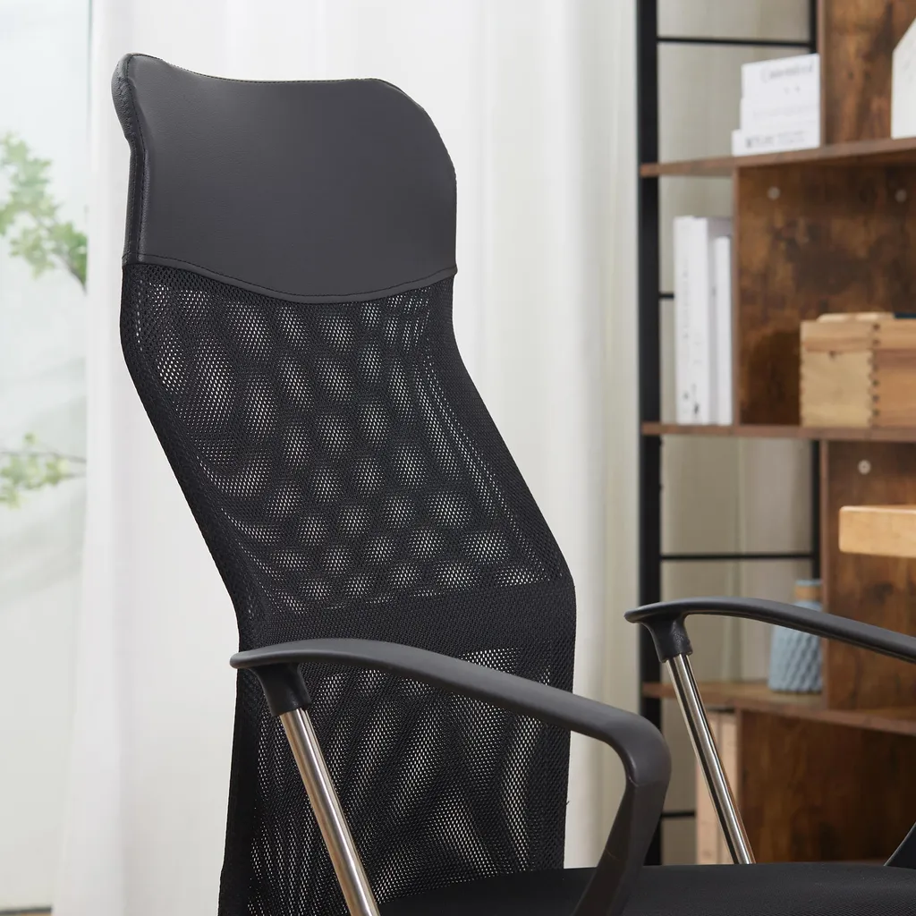 Fauteuil de bureau mal de dos solution ergonomique réglable maille noir - 9