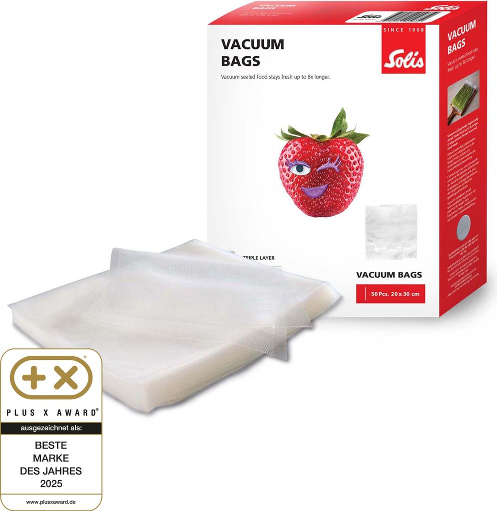 Solis Vakuumierbeutel 50 Stück, 20 x 30 cm, BPA-frei, Dicke Produktbild 