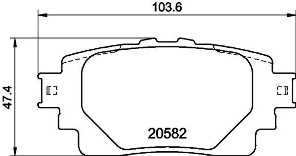 Jeu de plaquettes de frein arrière pour Toyota RAV 4 V et Highlander