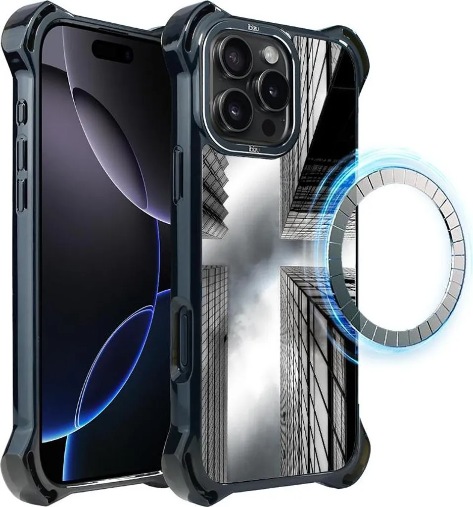 Protection intégrale iPhone 16 Pro MagSafe IBIZU DropGuard Noir City