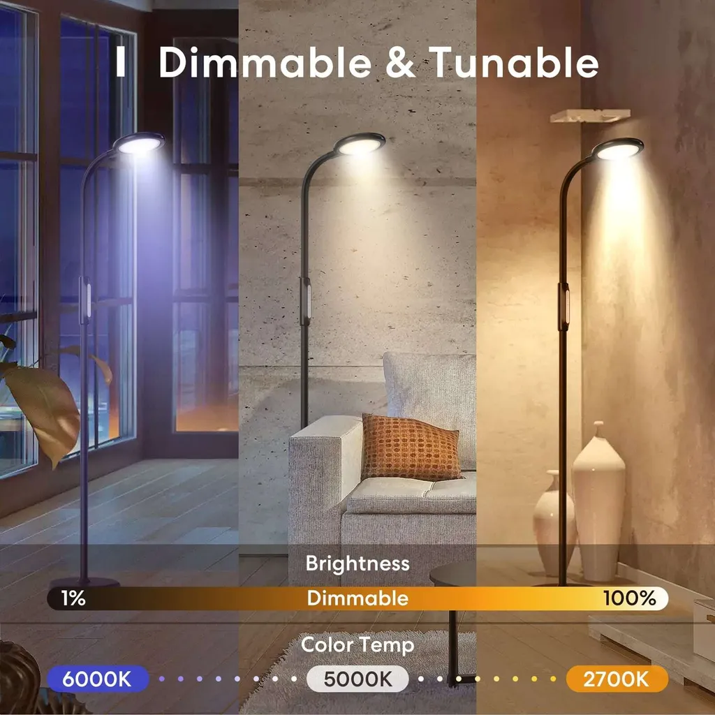 Lampadaire Meross MSL610HK-EU pour salon et bureau avec mode lecture