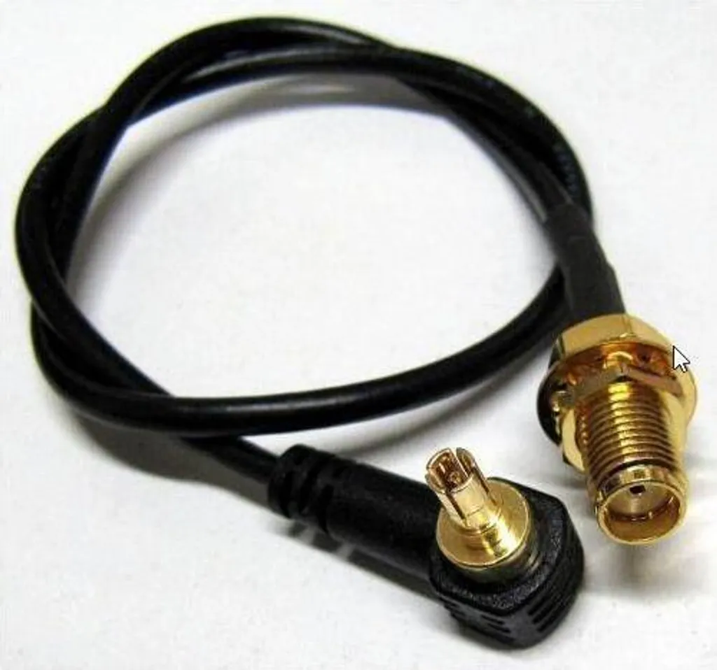 Adaptateur coaxial SMA Femelle vers CRC9 ALLNET flexible noir 0,15 m
