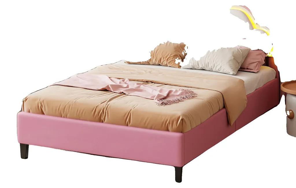 Lit enfant 90x200 cm sécurisé avec cadre rembourré anti-chocs Lit 13
