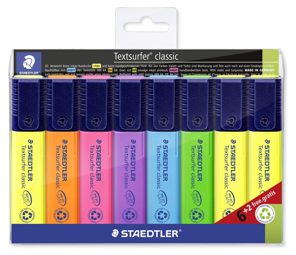 STAEDTLER Textsurfer classic 364 Textmarker Etui mit 6+2 Produktbild 