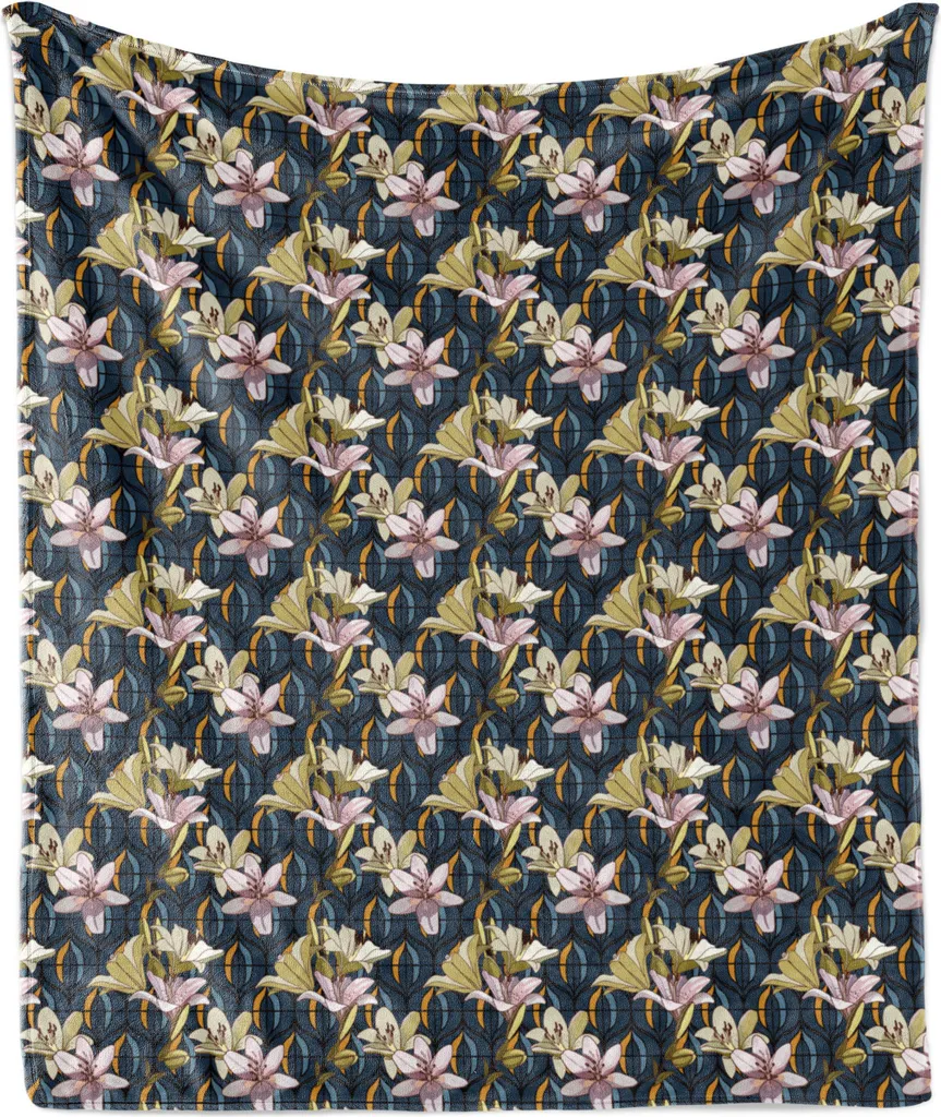 Coperta Plaid Retro 175x230 ABAKUHAUS - Flanella Soft Lillà Pastello