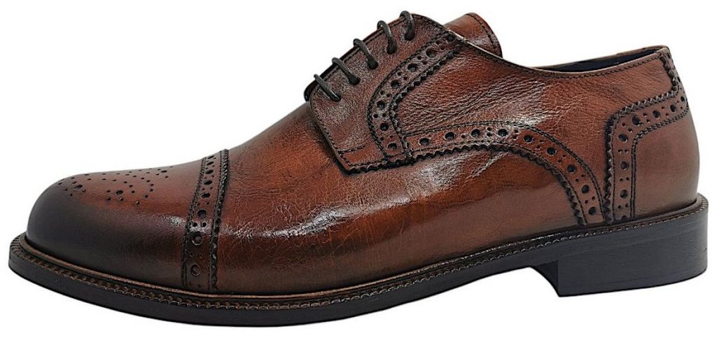 Exton elegante Schnürer Braun in Gr. 44