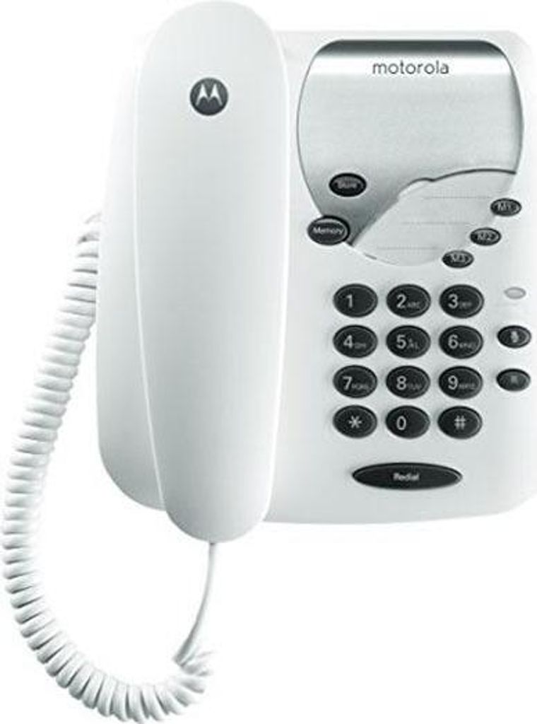 Motorola CT1, Analoges Telefon, Kabelgebundenes Mobilteil, 20 Eintragungen, Schwarz