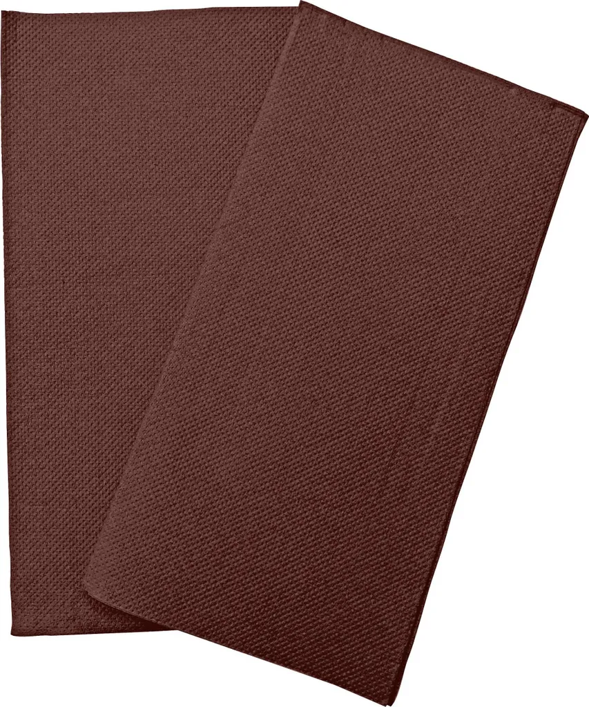 Serviettes de table chocolat pour réception - Ouate 30x40 cm pliage 1/8 - 3