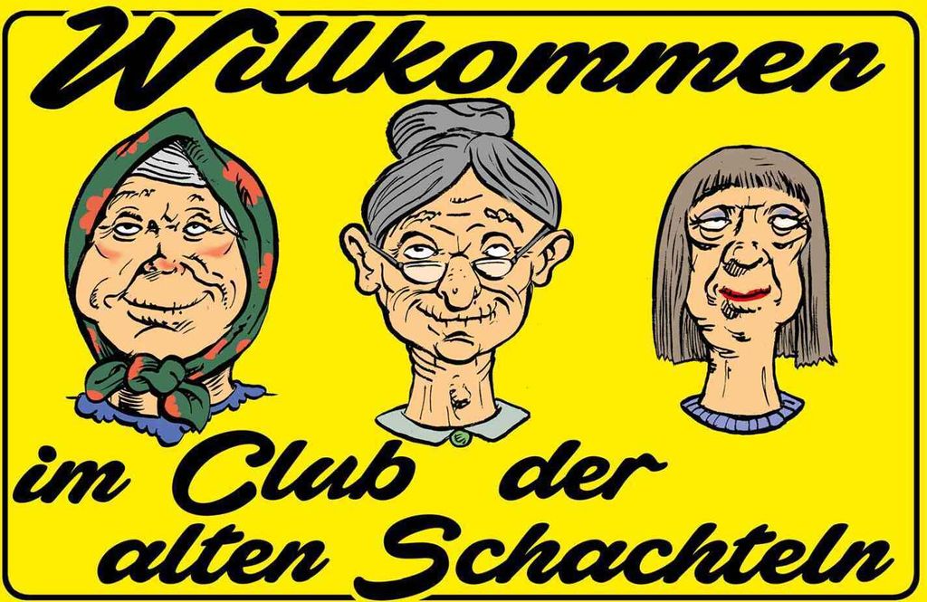 vianmo Holzschild 20x30 cm Club der alten Schachteln Oma Opa