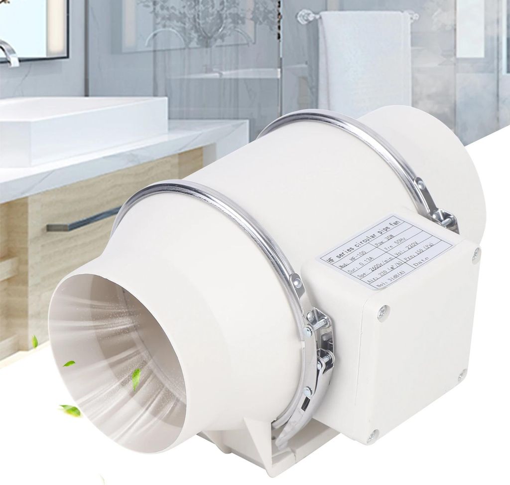 Rohrventilator - HF-150P Inline Rohrlüfter - Ø 150 mm - Bad & Küche Abluft - Lüftung - - Dunkellila