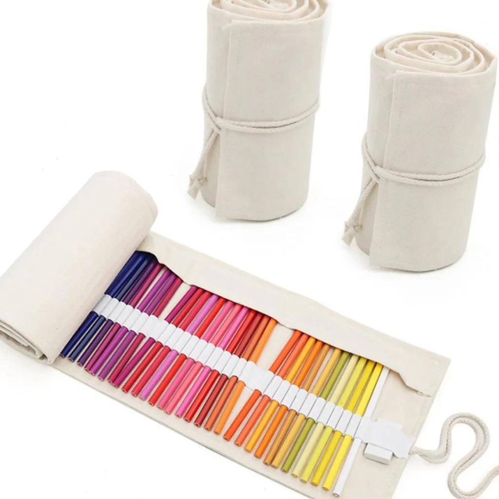 INF Trousse à crayons de couleur enroulable 84 pièces pour artistes