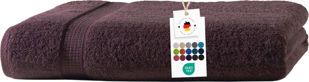 Badetücher 100x150 cm aus 100% Baumwolle, Duschtuch Frottier Handtücher 500g/m2