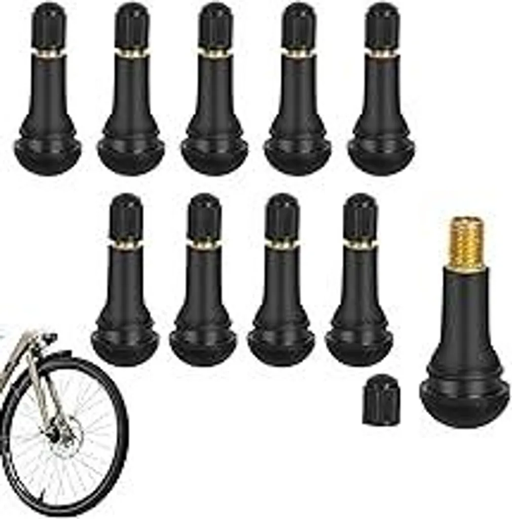 Riseuvo 100 Valvole Gomma TR413 Per Pneumatici Tubeless - Adatte Per Foro Cerchio 1,2 Cm - 4